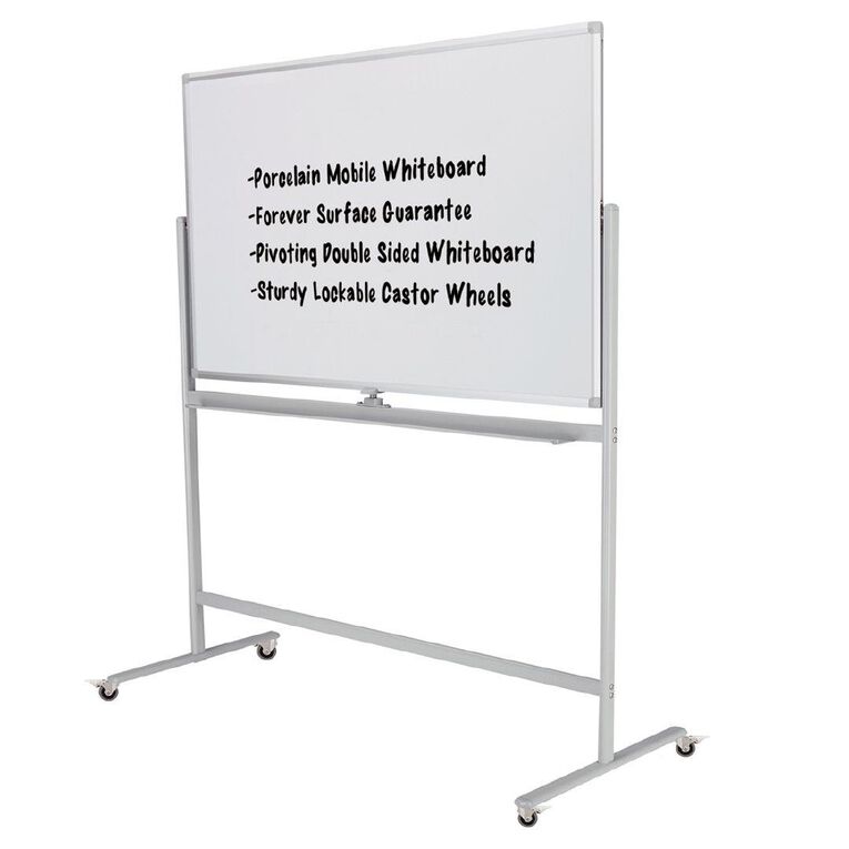 Boyd Visuals Porcelain Mobile Whiteboard 900 x 1200mm