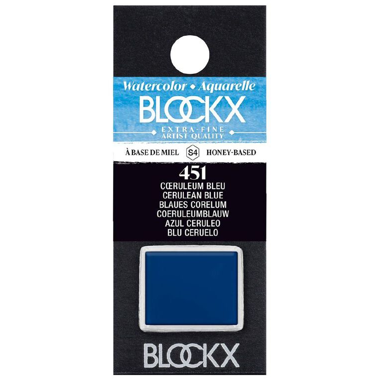 BLOCKX Watercolour Half Pan S4 451 Cerulean Blue