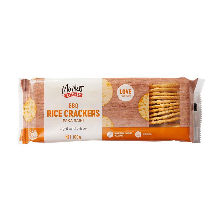 Market Kitchen BBQ Rice Crackers 100g