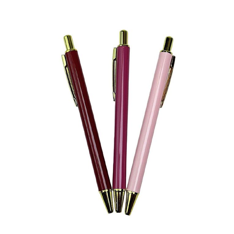 Uniti Stationery Country Calling Metal Pens 3 Pack