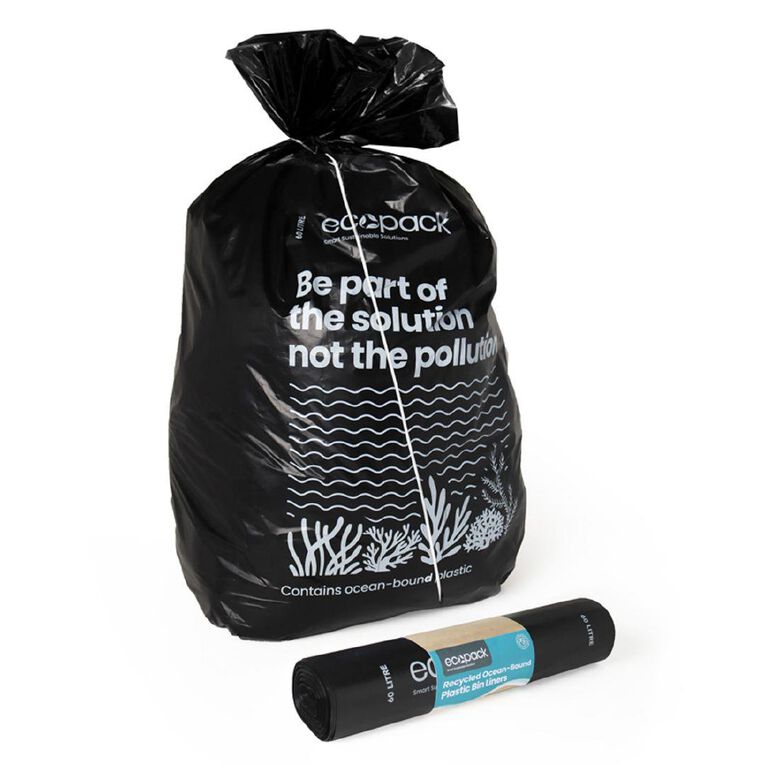 Ecopack Ocean-Bound Plastic Recycled Bin Liners 60L