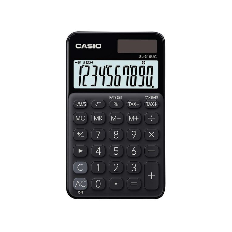 Casio SL310YCBK Handheld 10 Digit Calculator Black