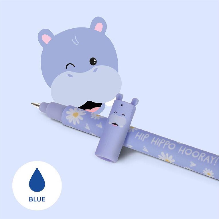 Legami Hippo Erasable Gel Pen Blue