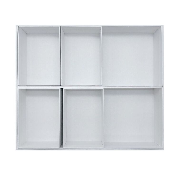 WS Drawer Organiser 7 Piece White