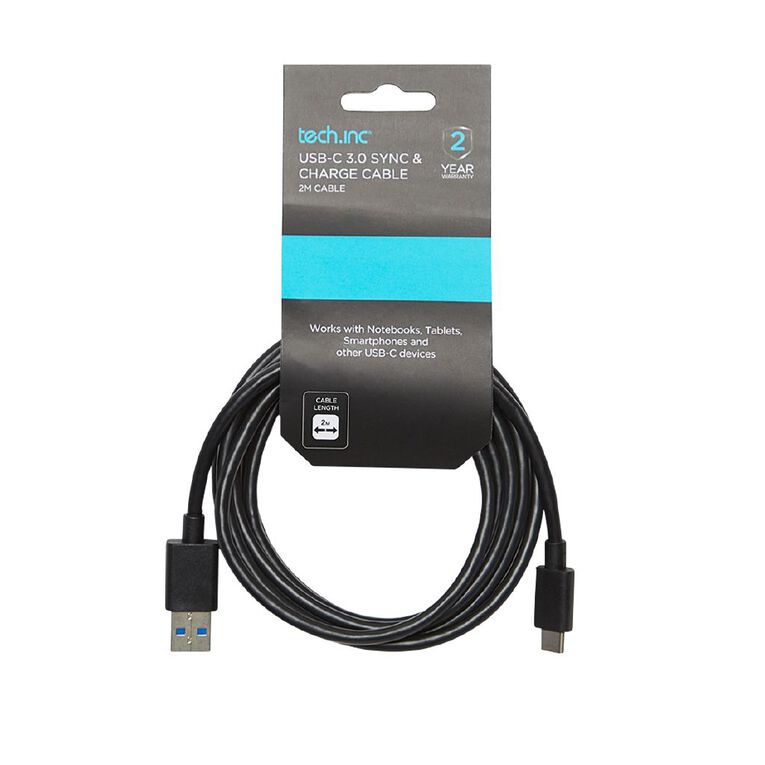 Tech.Inc USB-A To USB-C Cable 2m Black