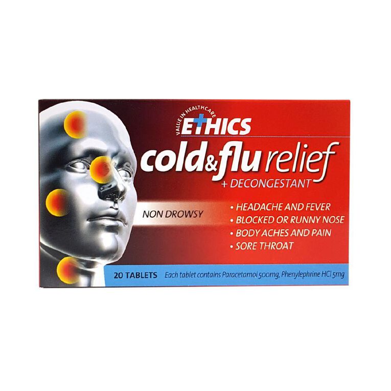 Ethics Cold & Flu Tablets 20s - LIMIT OF 1 PER CUSTOMER 20 Pack