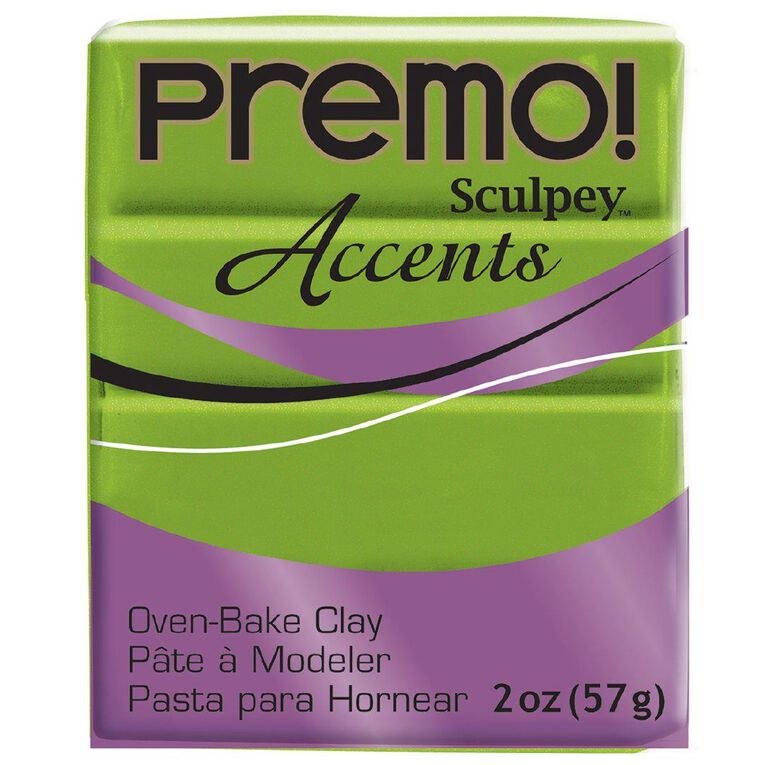 Sculpey Premo Accent Clay 57g Bright Pearl Green