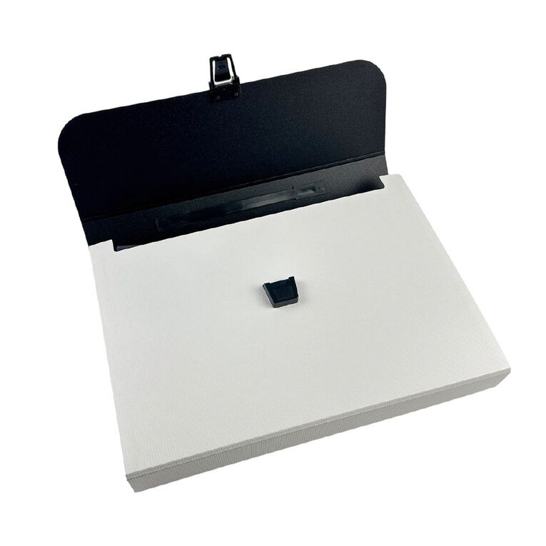 WS Deluxe Pp Expanding File Handle White