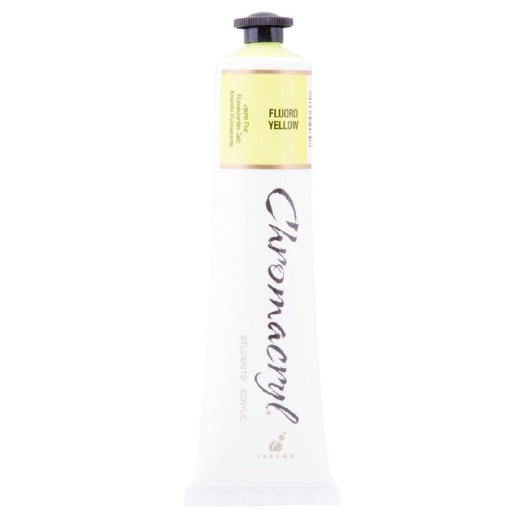 Chromacryl Acrylic Paint Fluoro Yellow 75ml