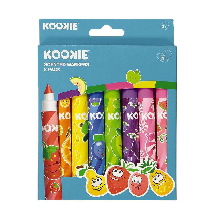 Kookie Scented Markers 8 Pack Multi-Coloured