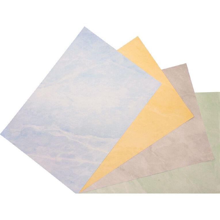 Direct Paper Marble Paper 100gsm Blue A4 12 Pack