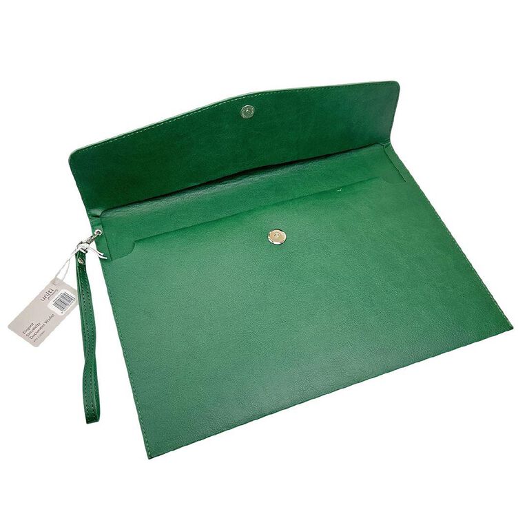 Uniti Stationery Pu Document Wallet A4 Green