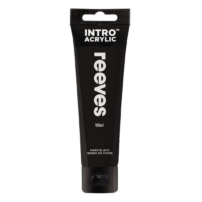 Reeves Intro Acrylic Paint Mars Black 100ml