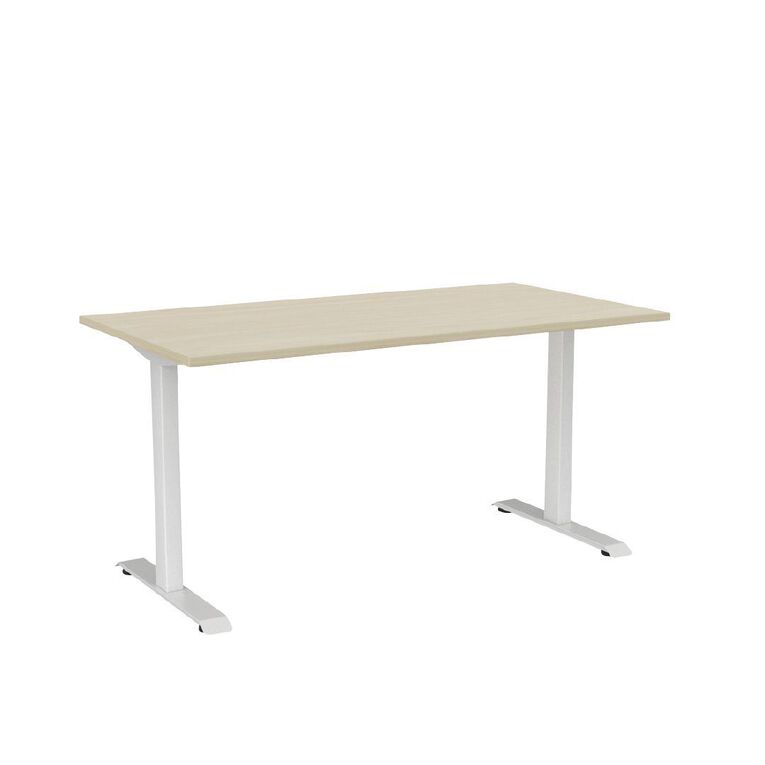 Knights Haven Fixed Single Sided Desk Frame with Nordic Maple Top