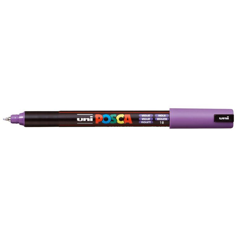 Uni Posca Marker 0.7mm Ultra-Fine Pin Tip Purple Mid