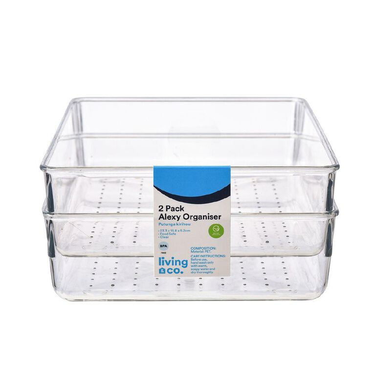 Living & Co Alexy Organiser 23.3cm x 15.8cm x 5.2cm 2 Pack