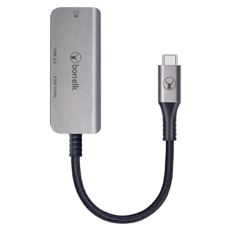 Bonelk Long Life 3in1 Multiport Hub Space Grey Black