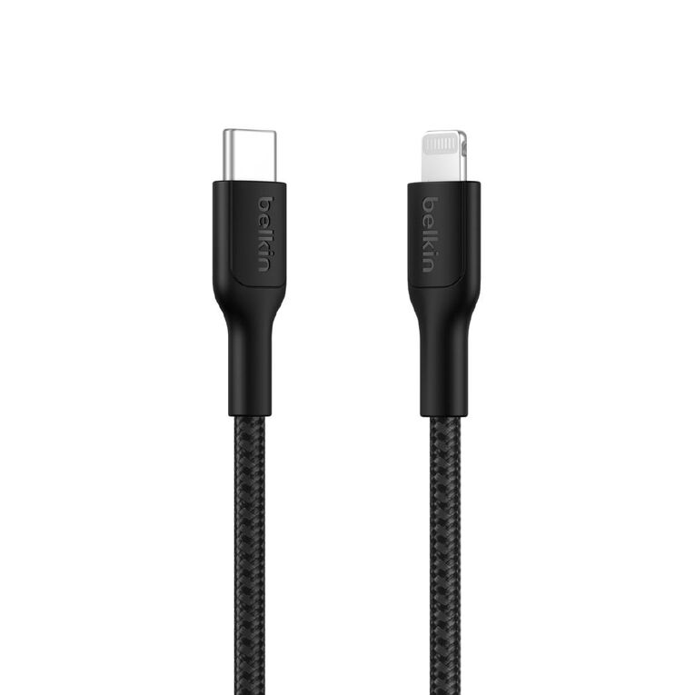 Belkin BoostCharge Pro USB-C Braided Cable Lightning Connector 2m Black