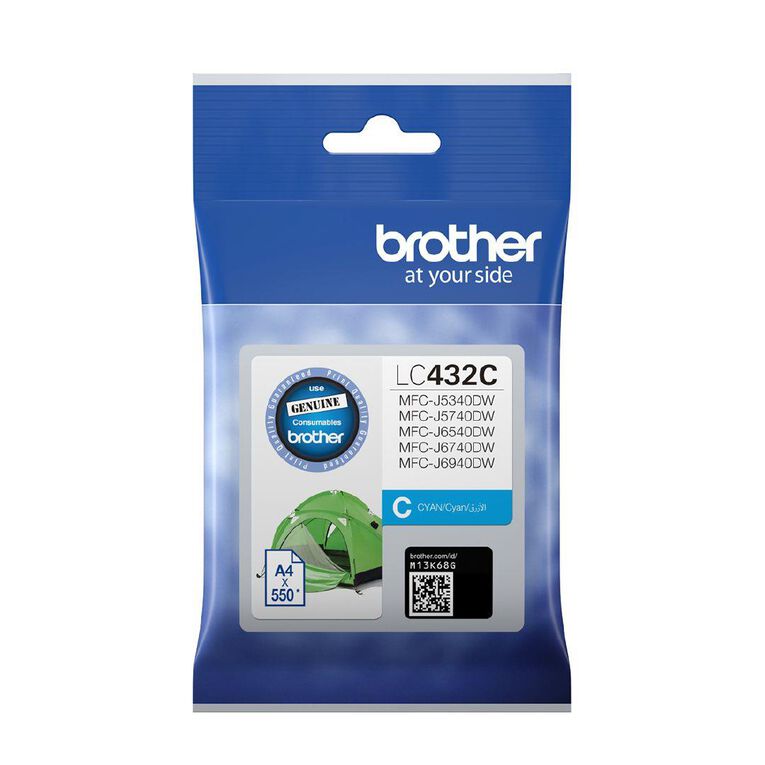 Brother LC432C Ink 550 Pages Cyan