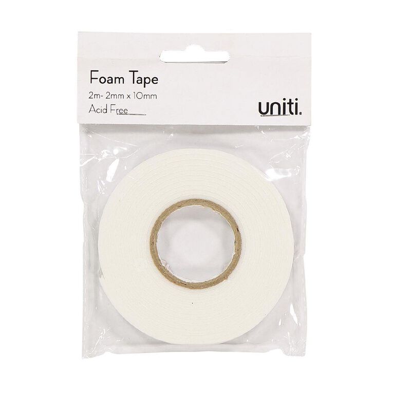 Uniti Foam Tape 2mm x 10mm White 2m