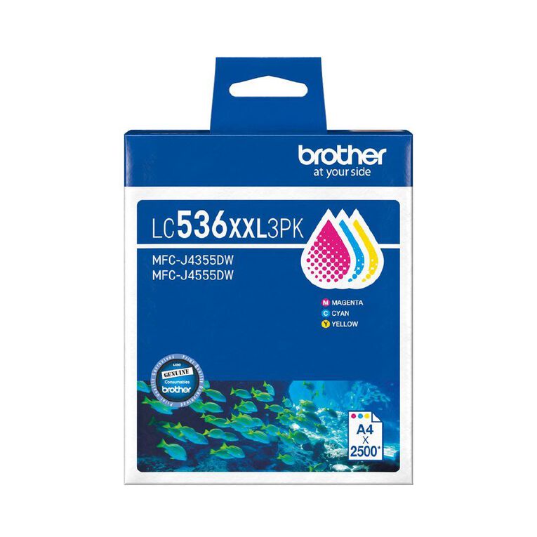 Brother LC536XXL3 Pack CMY 2500 Pages