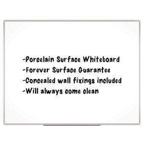 Boyd Visuals Porcelain Whiteboard White 600mm x 400mm White