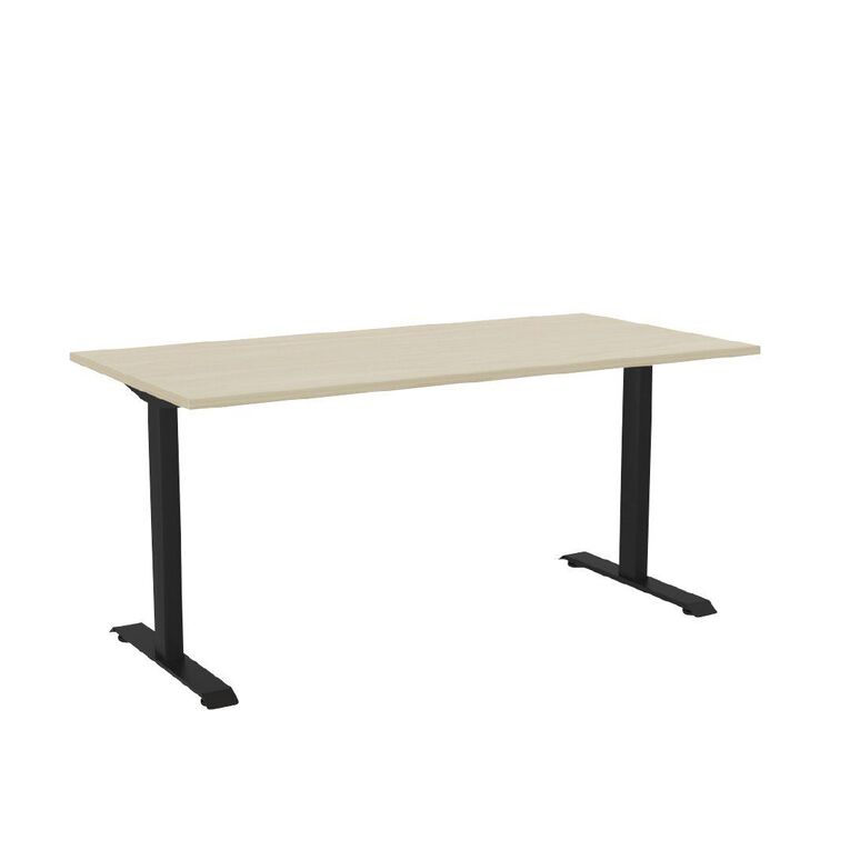 Knights Haven Fixed Single Sided Desk Frame with Nordic Maple Top