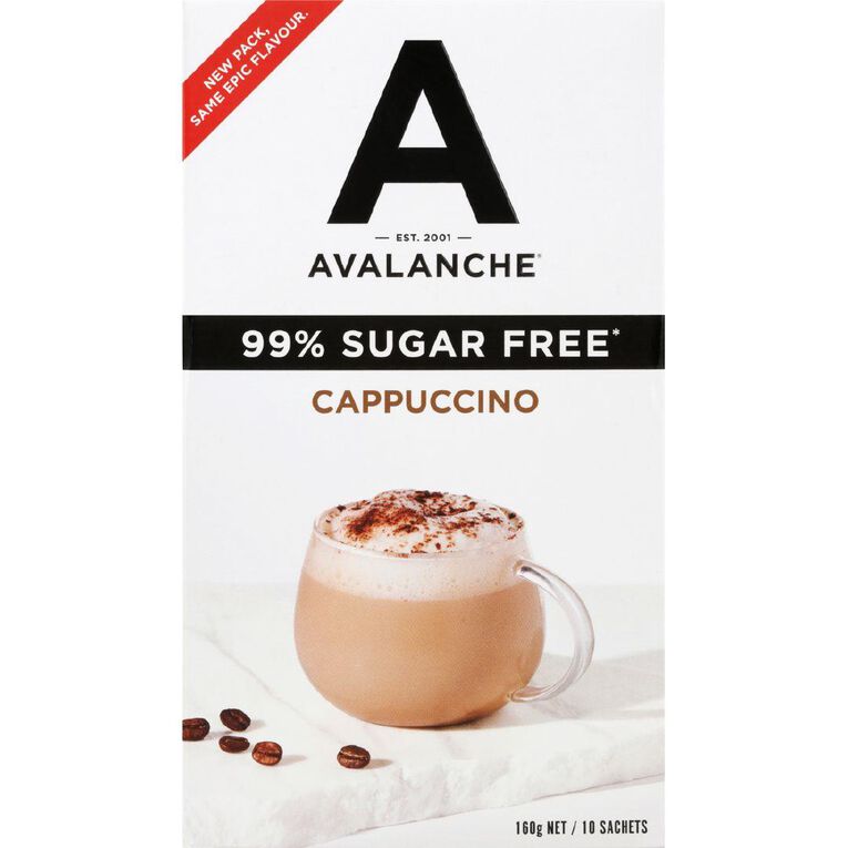 Avalanche 99% Sugar Free Cappuccino 10 Pack