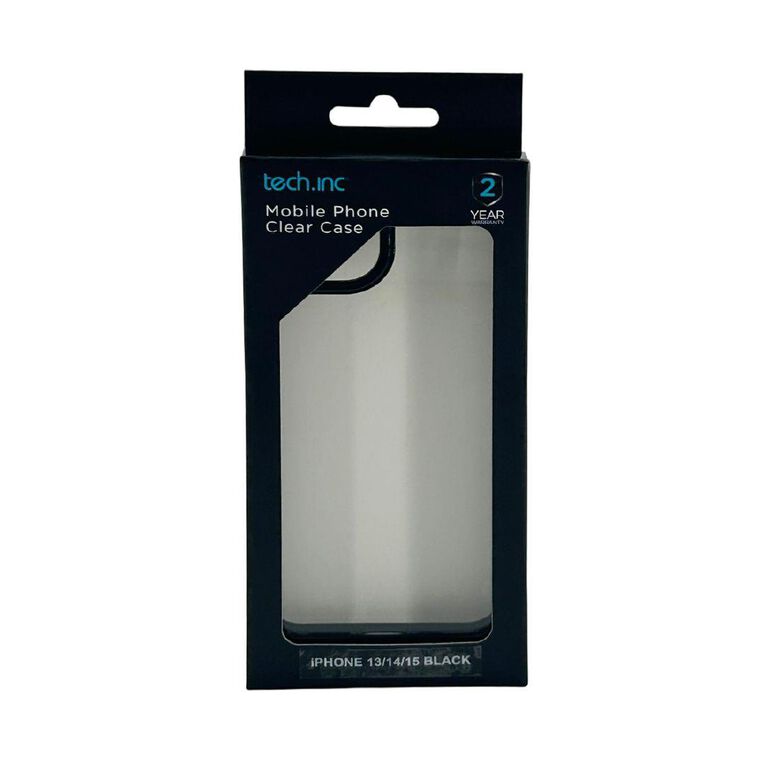 Tech.Inc Clear Phone Case For iPhone 13/14/15TI0059BL Black