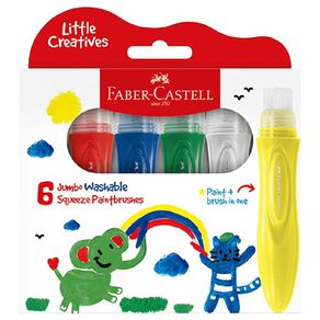 Faber-Castell Jumbo Squeezing Paintbrush Pack Of 6