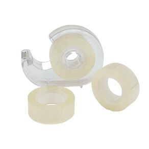 WS Tape With Dispenser 18mm Clear 3 Pack