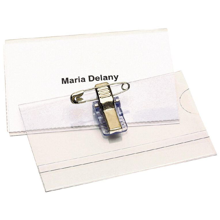 Rexel Conference Name Holders Pin & Clip 50 Pack