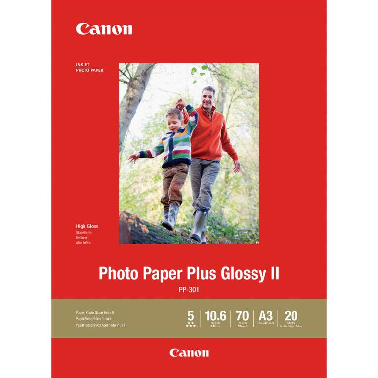 Canon Photo Paper Glossy Photo II 265GSM A3 20 Pack