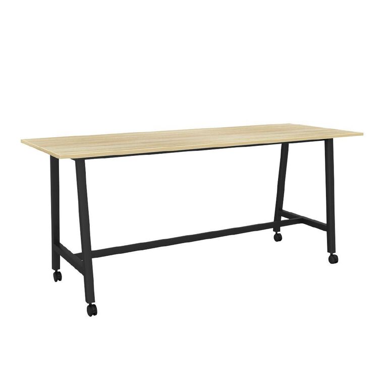 Knights Cubit Bar Leaner Castor 24 x 9 Atlantic Oak Top