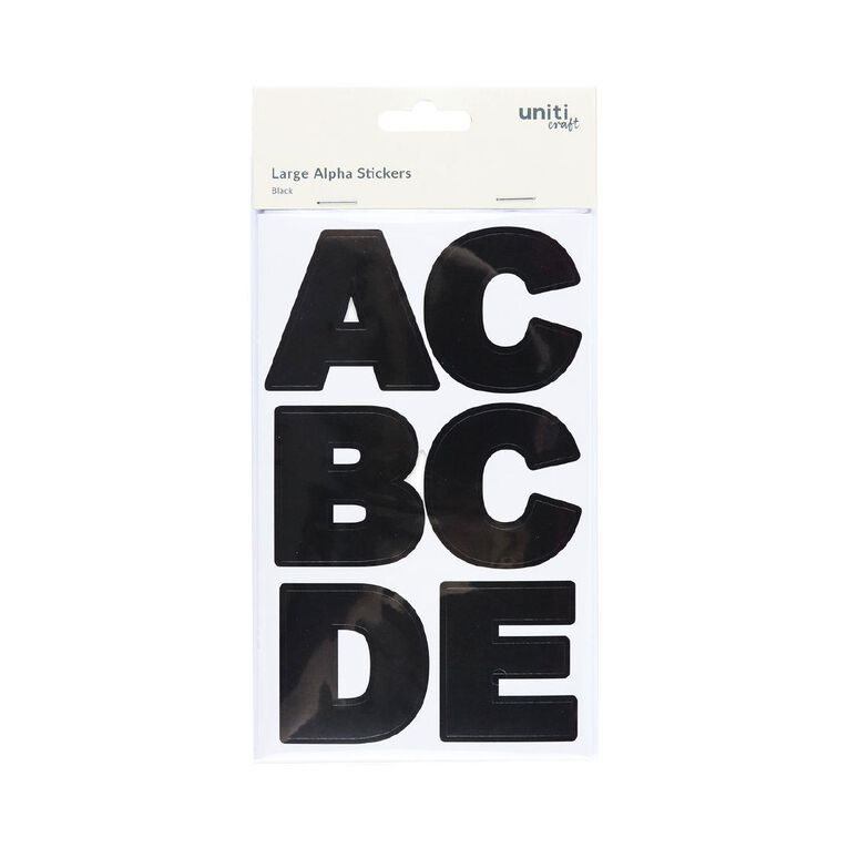 Uniti Alphabet Stickers Extra Large Black