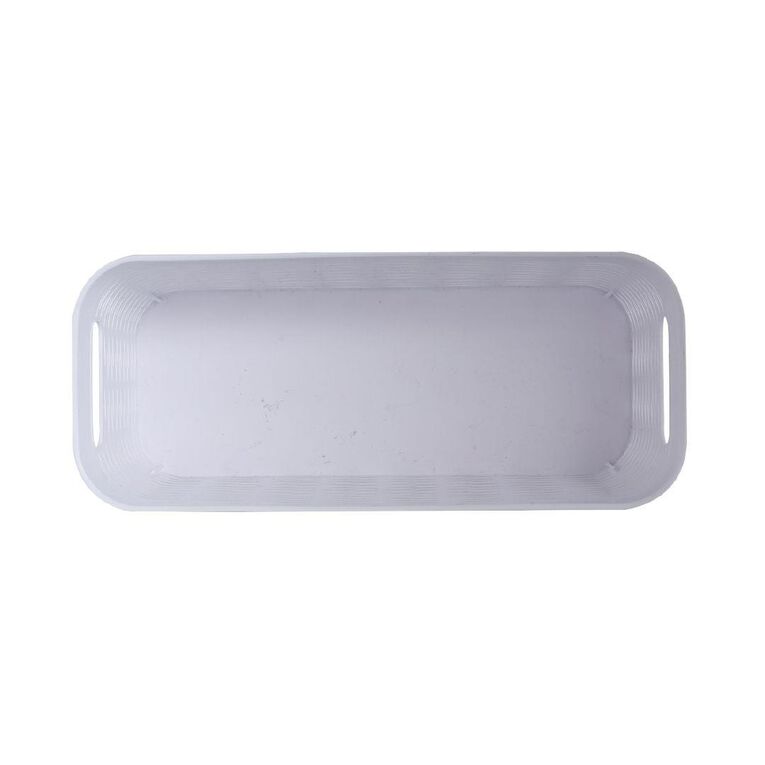 Living & Co Narrow Wave Storage Bin White 5L