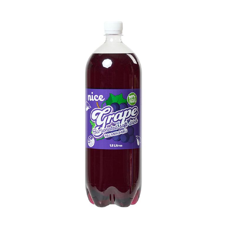 Nice 99% Sugar Free Grape Carbonated Soft Drink 1.5L