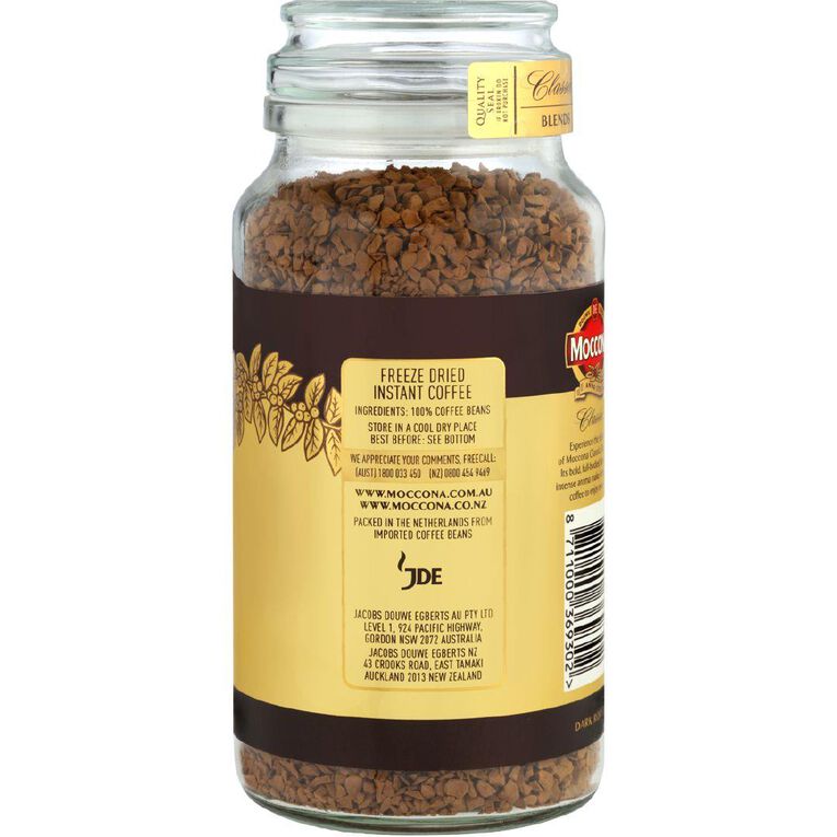 Moccona Classic Dark Roast Freeze Dried Coffee Jar 150g