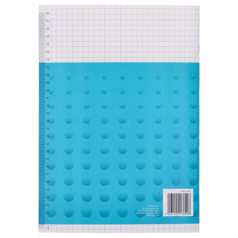 WS Exercise Book 1E8 Plus 7mm Quad 32 Leaf with Margins Blue