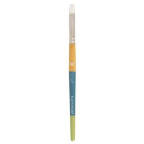 Princeton Snap Brush Short Handle Taklon Flat Shader 10 White