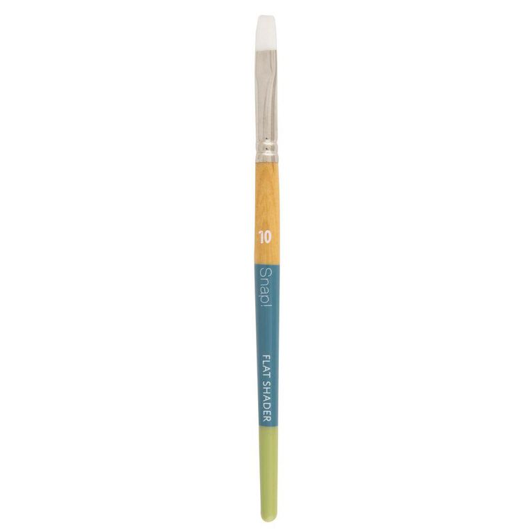 Princeton Snap Brush Short Handle Taklon Flat Shader 10 White