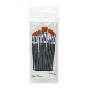 Uniti Paint Brush Flat 12 Pack