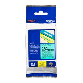 Brother TZEFX751 FLEXI ID Tape Black On Green 24mm x 8m