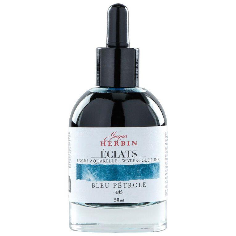 Jacques Herbin Eclats Watercolour Ink 445 Petrol Blue 50ml