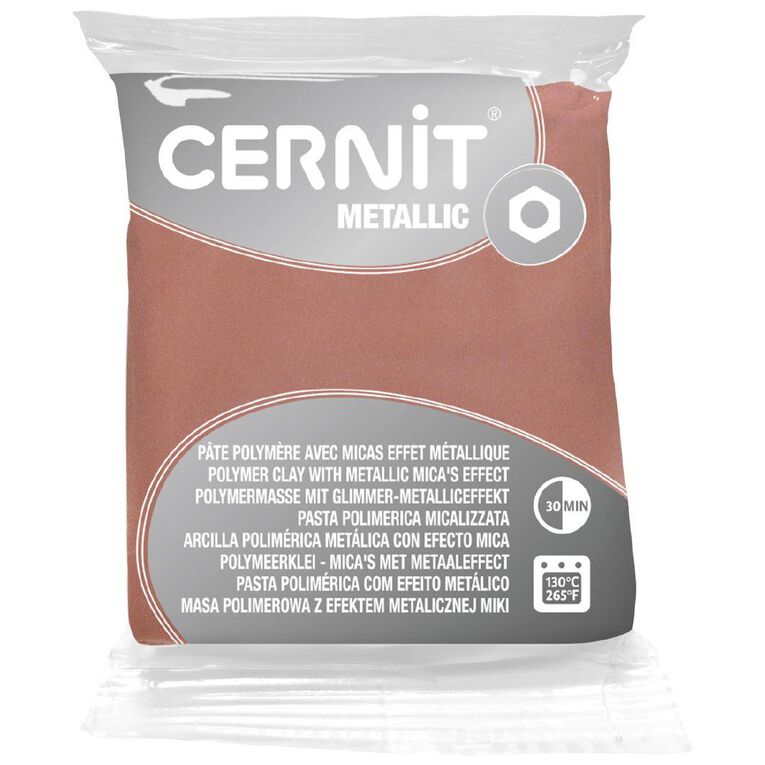 Cernit Polymer Clay Metallic 56g Pink Gold Gold