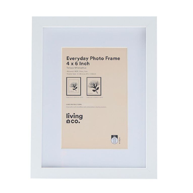 Living & Co Everyday Photo Frame 4in x 6in White