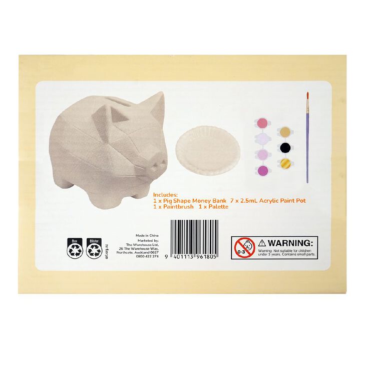 Uniti Craft Kids Paint Your Own Ceramic Money Bank Pig