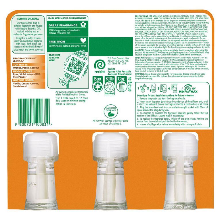 Air Wick Sweet Vanilla & Shea Butter Plug-in Refills 3 Pack