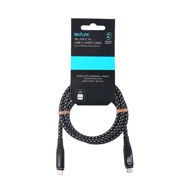 Tech.Inc 240W USB-C Cable 1m Black