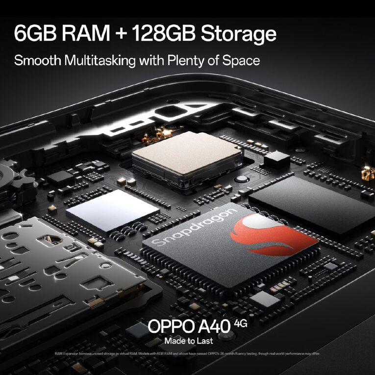 OPPO A40 4G with One NZ Prepay Sim Black